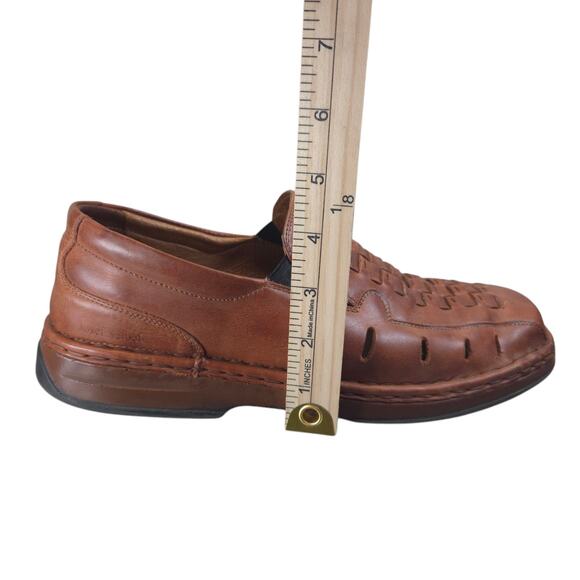 JOSEF SEIBEL Mens Fisherman Loafer Size 10US 43 EU Brown‎ Leather Slip On Shoes - Picture 13 of 14